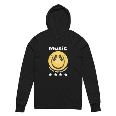 Hooded Long-Sleeve Music Makes Me Feel Good T-shirt