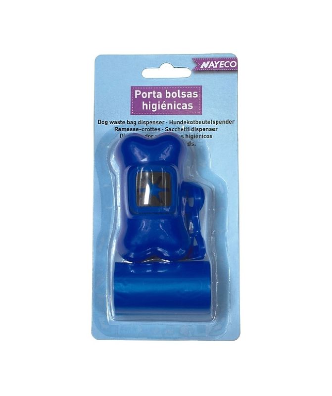 Hueso Portabolsas con recambios Azul