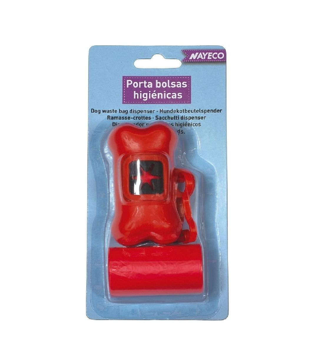 Hueso Portabolsas con recambios Rojo