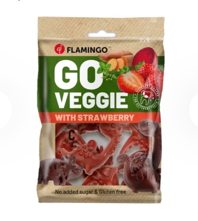 Golosinas Veggie Dino con Fresa Golosinas Veggie Dino con Fresa