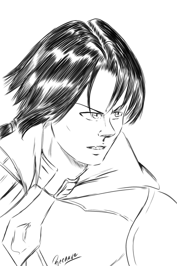 Digital Sketch in b/w - color