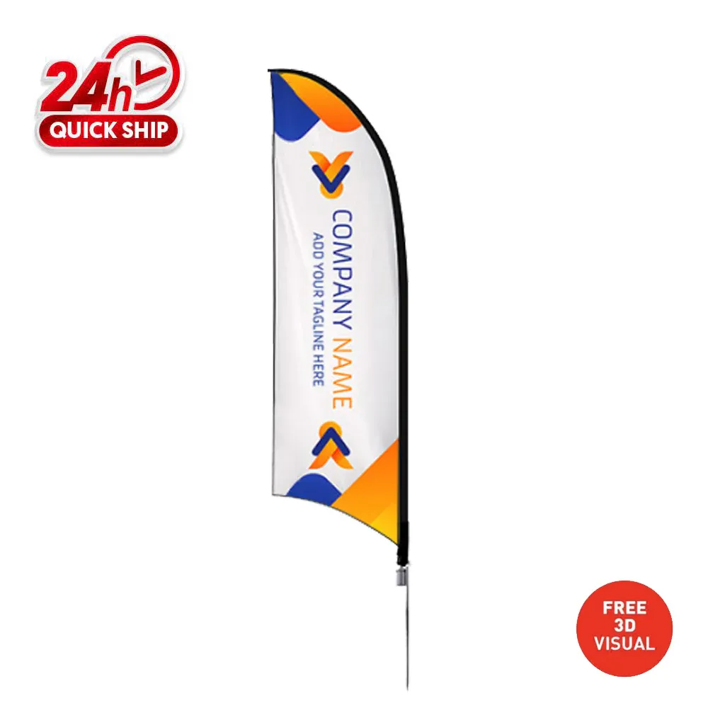 Premium 7&#39; Concave Flags