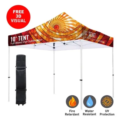Premium Aluminum 10' Tent Kit (Full-Bleed Dye Sublimation) Premium Aluminum 10' Tent Kit (Full-Bleed Dye Sublimation)