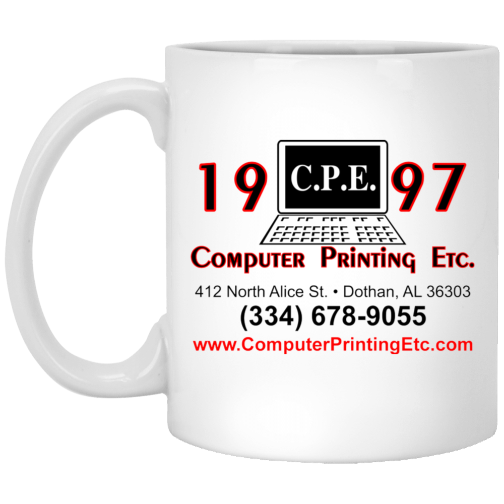 CPE Customer Swag Shop 11oz. White Mug - XP8434