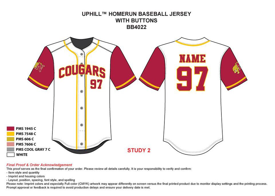 Dothan High Tigers and Northview High Cougars Retro Class Baseball Jerseys Dothan High Tigers and Northview High Cougars Retro Class Baseball Jerseys, Jersey: Northview High Cougars Jersey 002