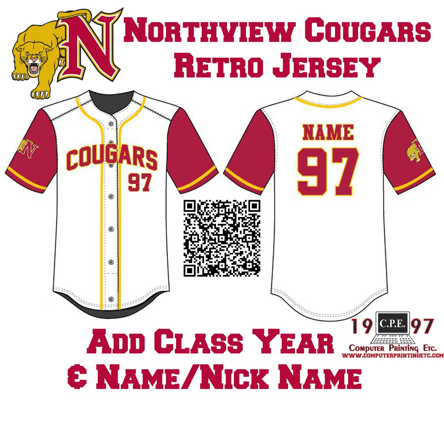 Dothan High Tigers and Northview High Cougars Retro Class Baseball Jerseys