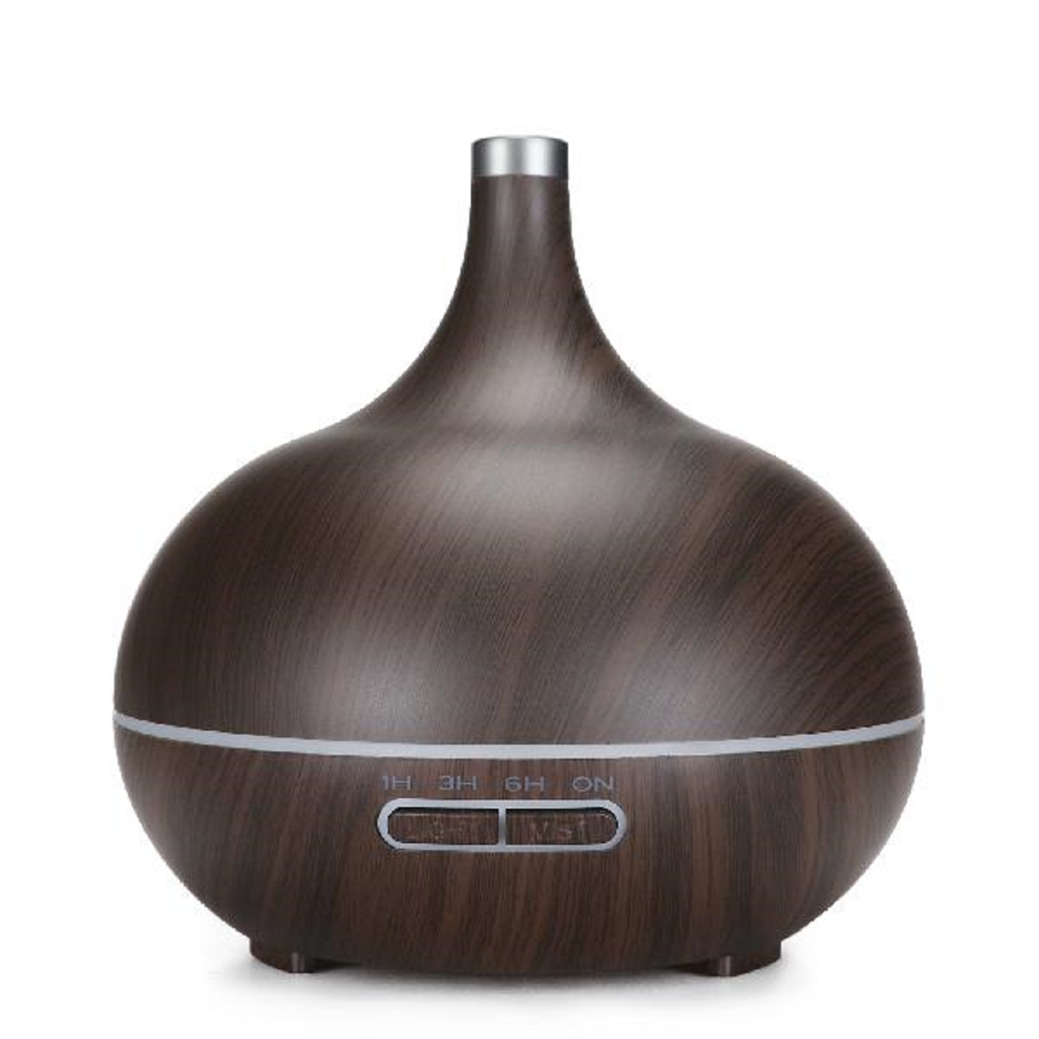 Dark Wood Metal Tip LED 7 Color Auto Change Essential Oil Aromatherapy Diffuser-400 ml