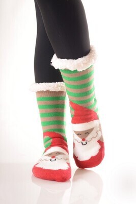 Women's Christmas Character Fleece Slipper Sock Size 9-11 (1 Pair)