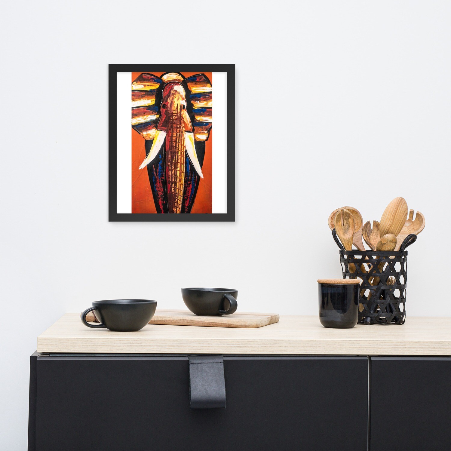 Elephant Tusks life Framed poster