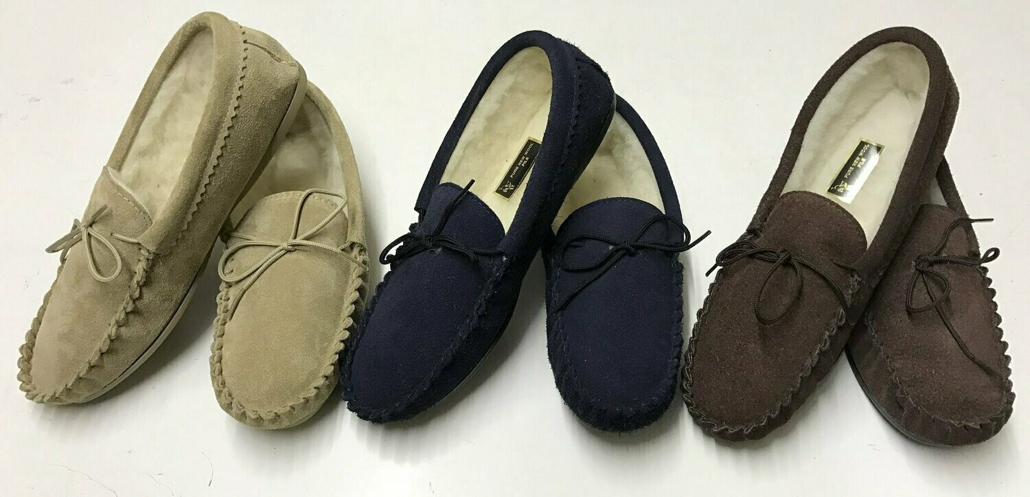 Moccasin Slippers (Unisex Hard Soled)