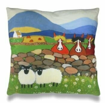 'Nag! Nag! Nag!' Cushion by Thomas Joseph