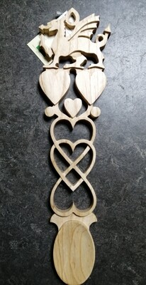 Large Dragon and Hearts Lovespoon