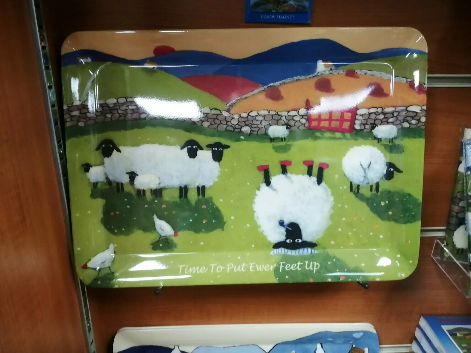 'Time to put ewe'r feet up!' Tray by Thomas Joseph