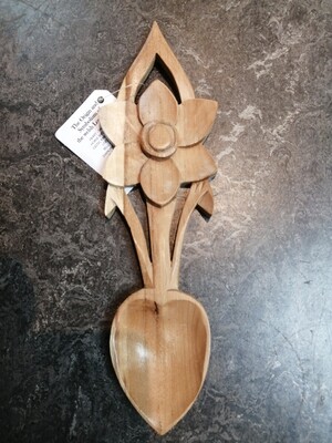 Handcarved daffodil Lovespoon