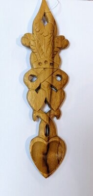 Handcarved Prince of Wales's feathers Lovespoon