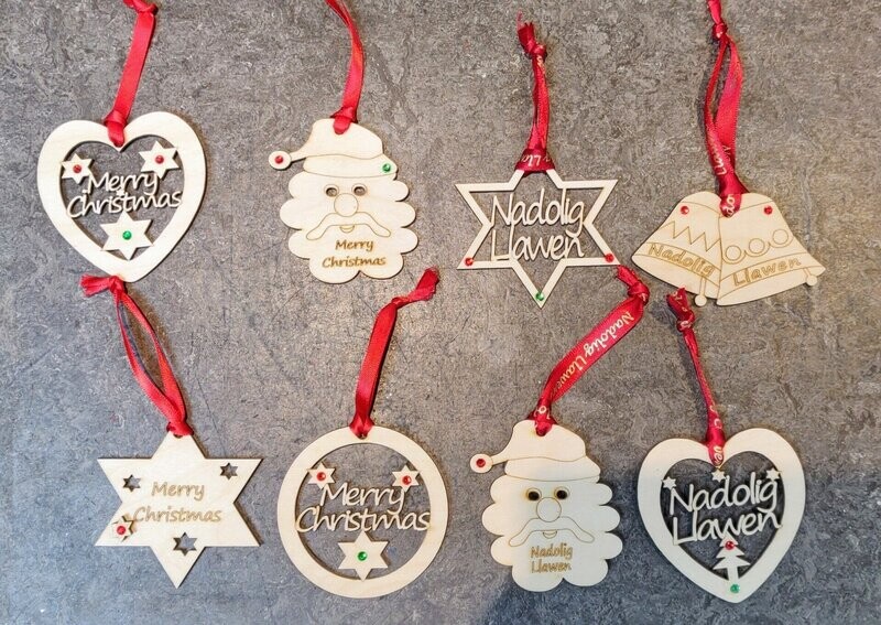 Small Wooden Christmas Decorations