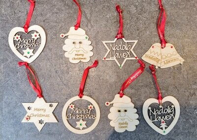 Small Wooden Christmas Decorations