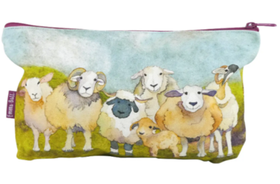 'Felted Sheep' Zipped Pouch by Emma Ball