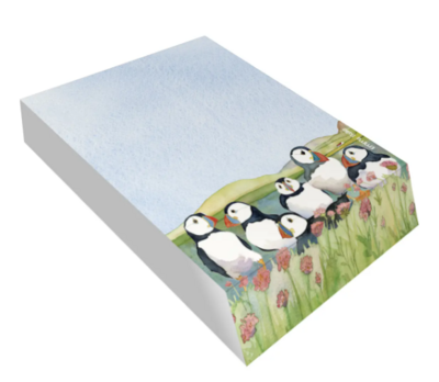 Sea Thrift Puffins - Slant Pad by Emma Ball