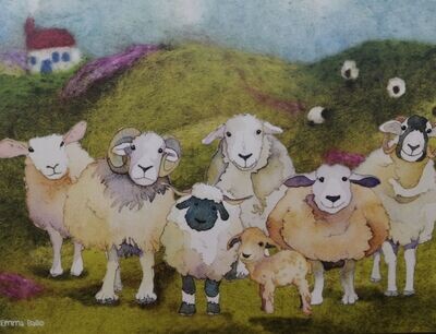 Sheep and Farmyard by Emma Ball