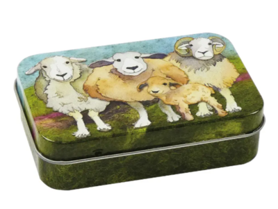 'Felted Sheep' Rectangular mini tin by Emma Ball