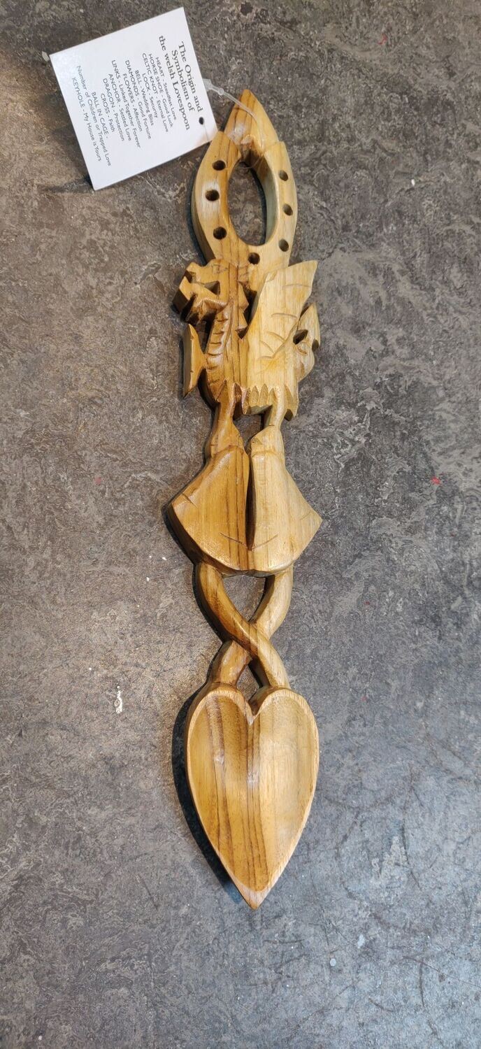 Handcarved 'Dragon Wedding' lovespoon