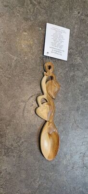 Handcarved 'Vine with Heart leaves' lovespoon