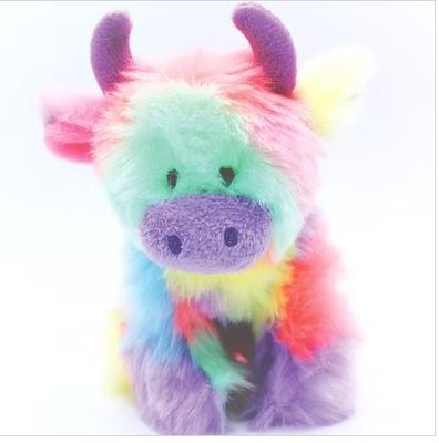 Mini Highland Cow Rainbow by Jomanda