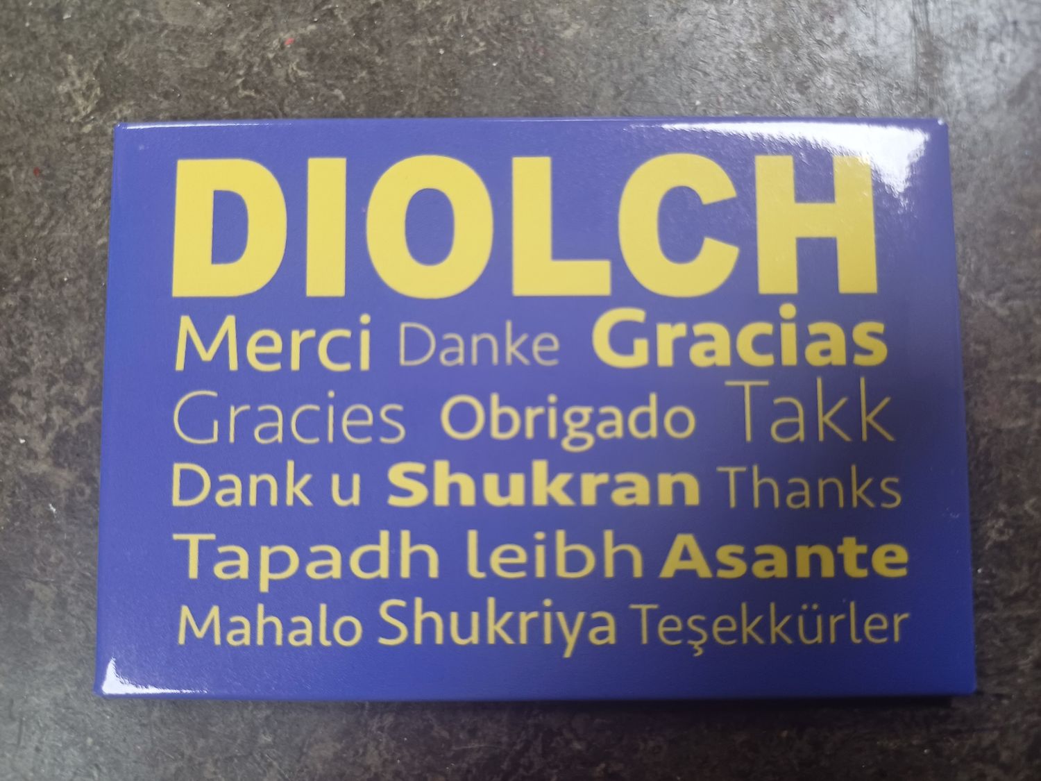 Diolch / Thanks Fridge Magnet