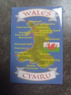 Wales / Cymru Map Fridge Magnet
