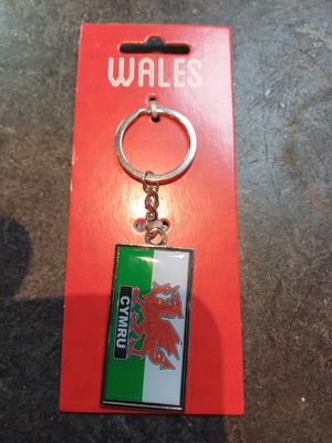 Cymru Flag Metal Keyring