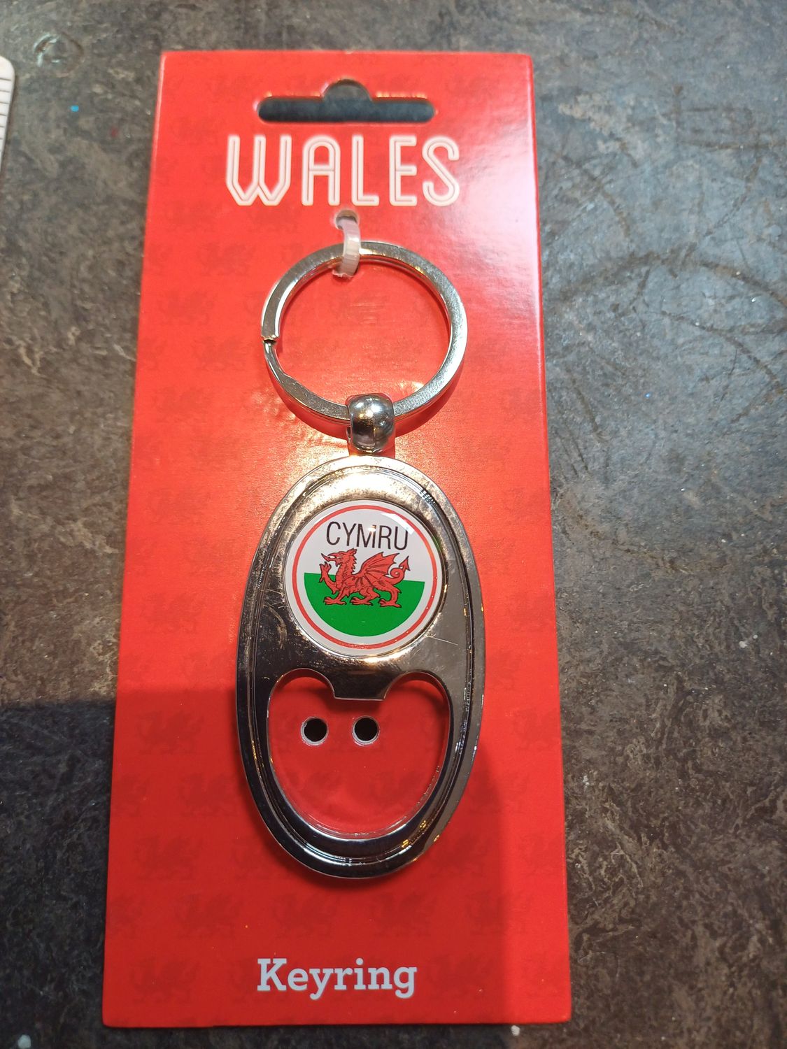 Cymru Metal Bottle Opener Keyring