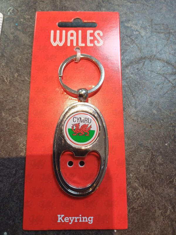 Cymru Metal Bottle Opener Keyring