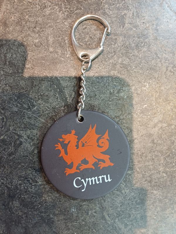Cymru Dragon Slate Keyring