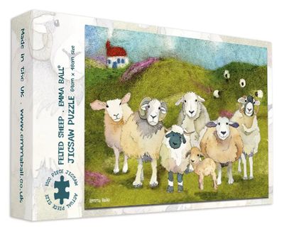 'Felted Sheep'  Jigsaw by Emma Ball