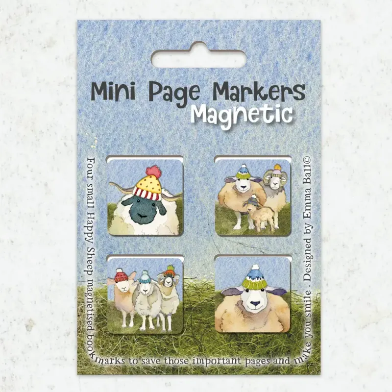 'Happy Sheep' Mini Page Markers  by Emma Ball