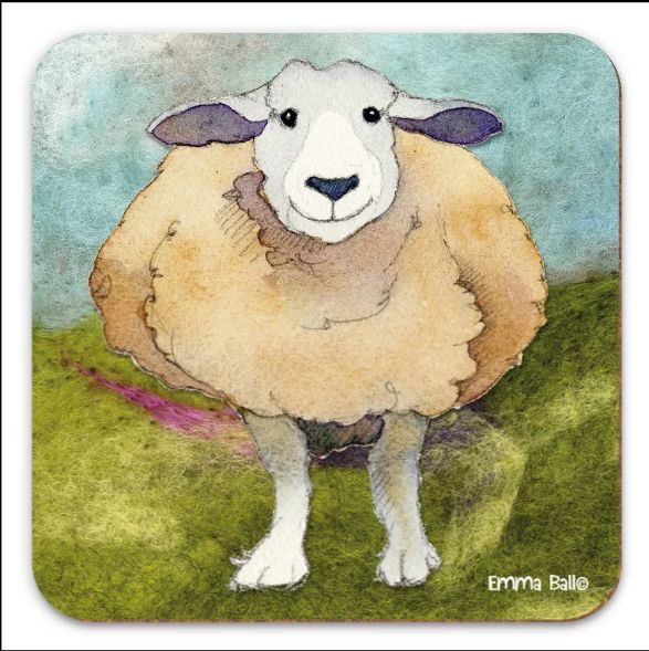 Happy Sheep  - Coaster by Emma Ball