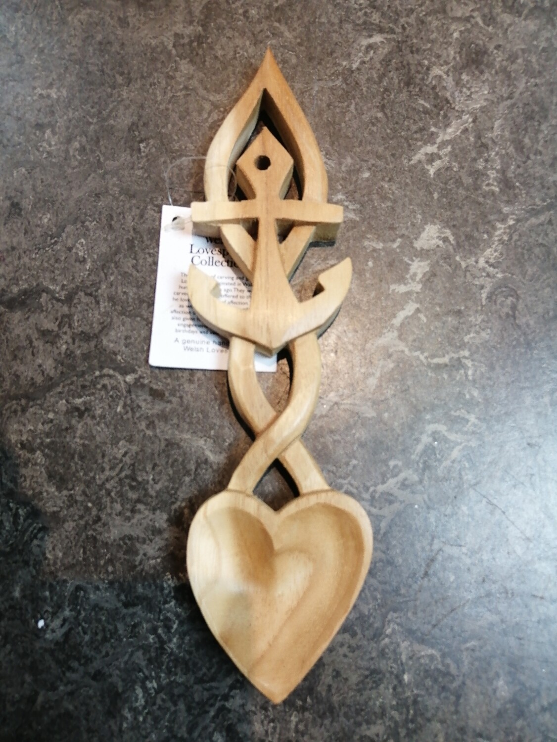 Handcarved 'anchor' Lovespoon