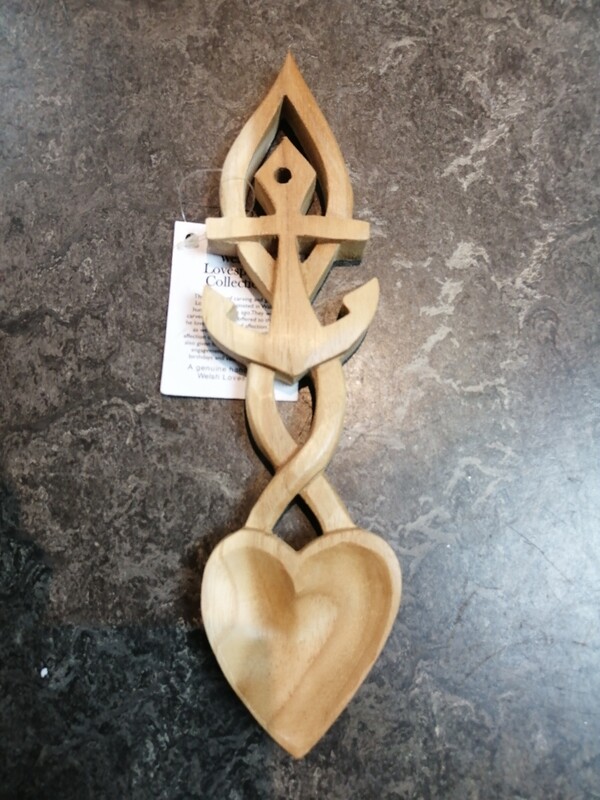 Handcarved 'anchor' Lovespoon