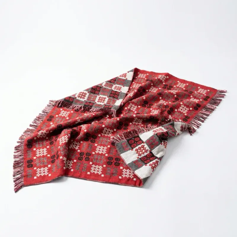 Red Tapestry Blanket / Throw from Welsh Woollens Red Tapestry Blanket / Throw from Welsh Woollens