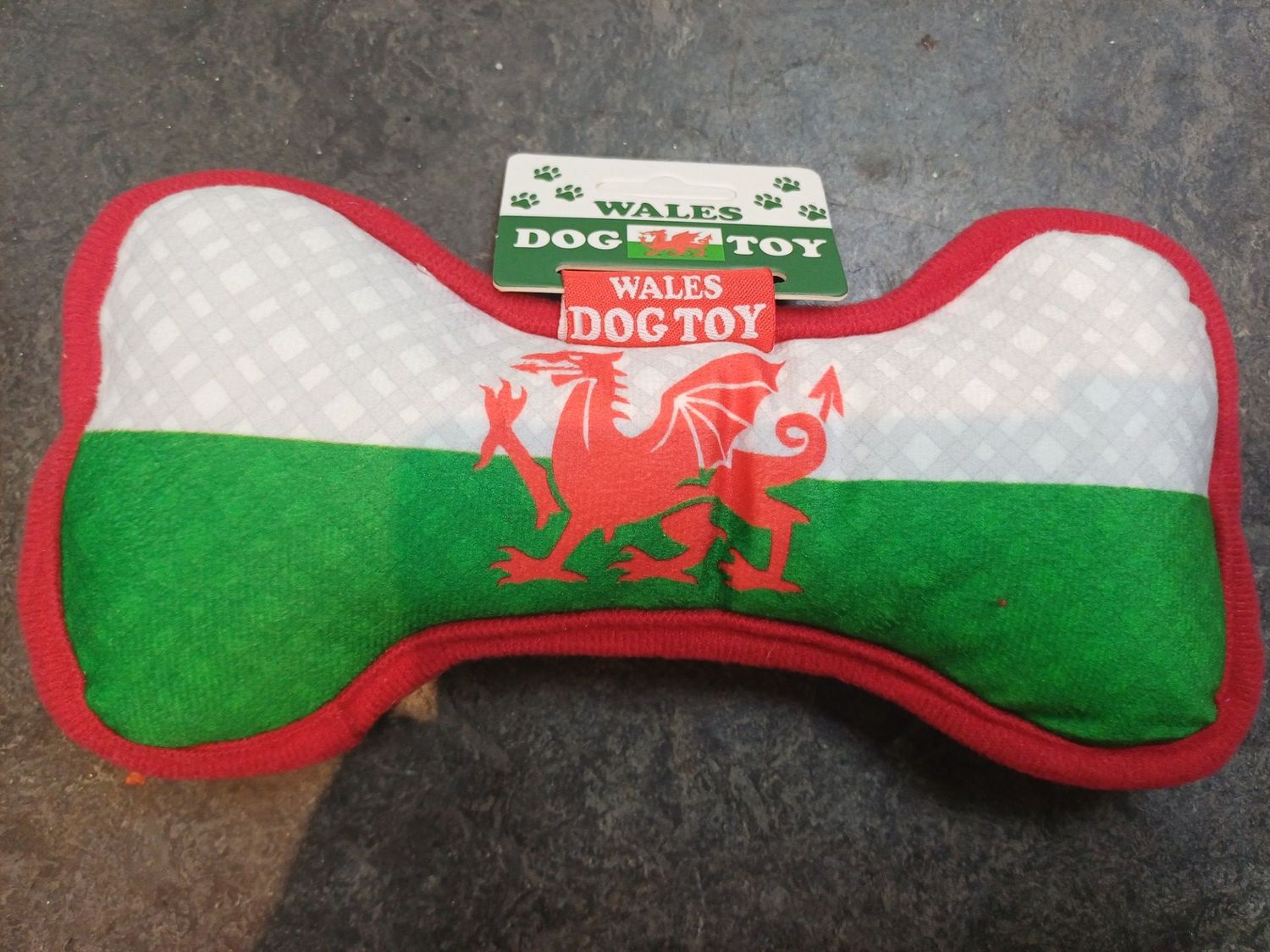Wales Dog Toys, Style: Flag Bone