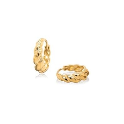 10K GOLD CROISSANT MINI DOME HUGGIES