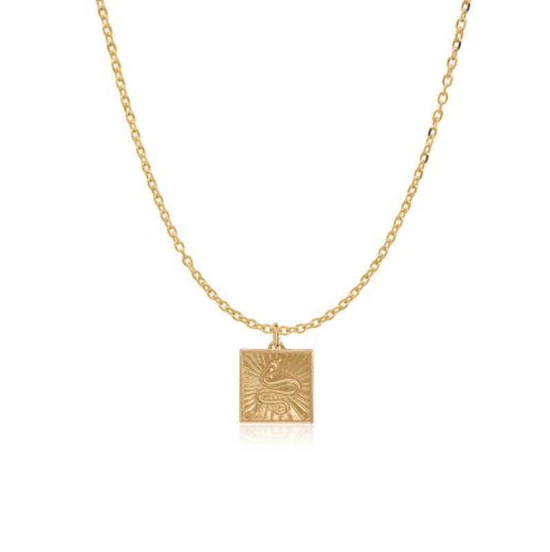 10k Gold Viper Pendant Necklace