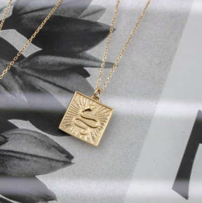 NAJA-10k Gold Viper Pendant Necklace