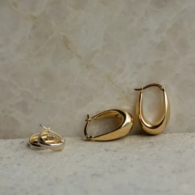 VALENCIA- 10k Gold Domed Huggies