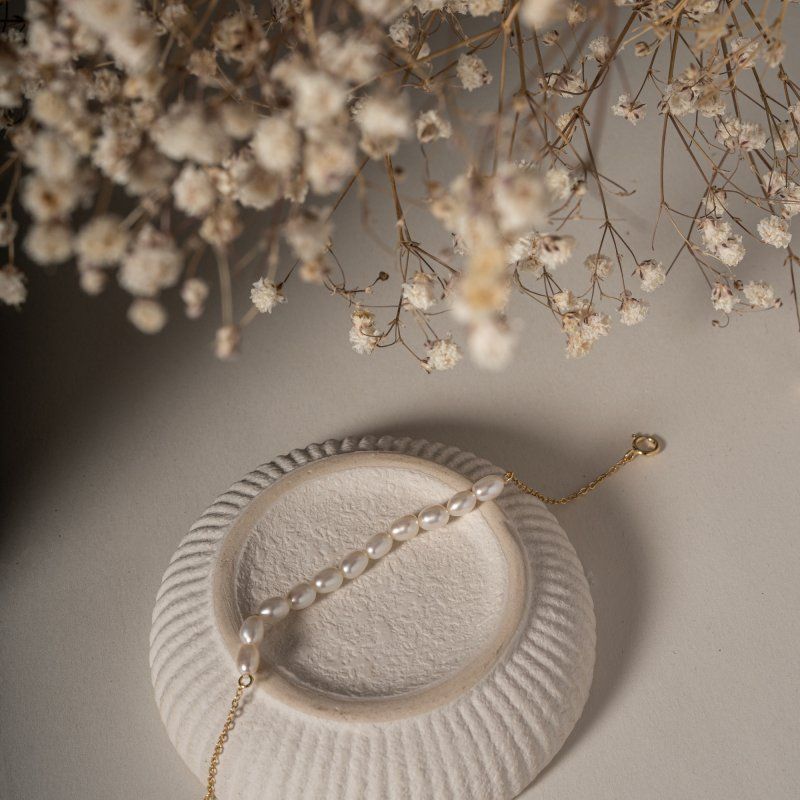 GWEN- Freshwater Pearl and Gold Vermeil Bracelet