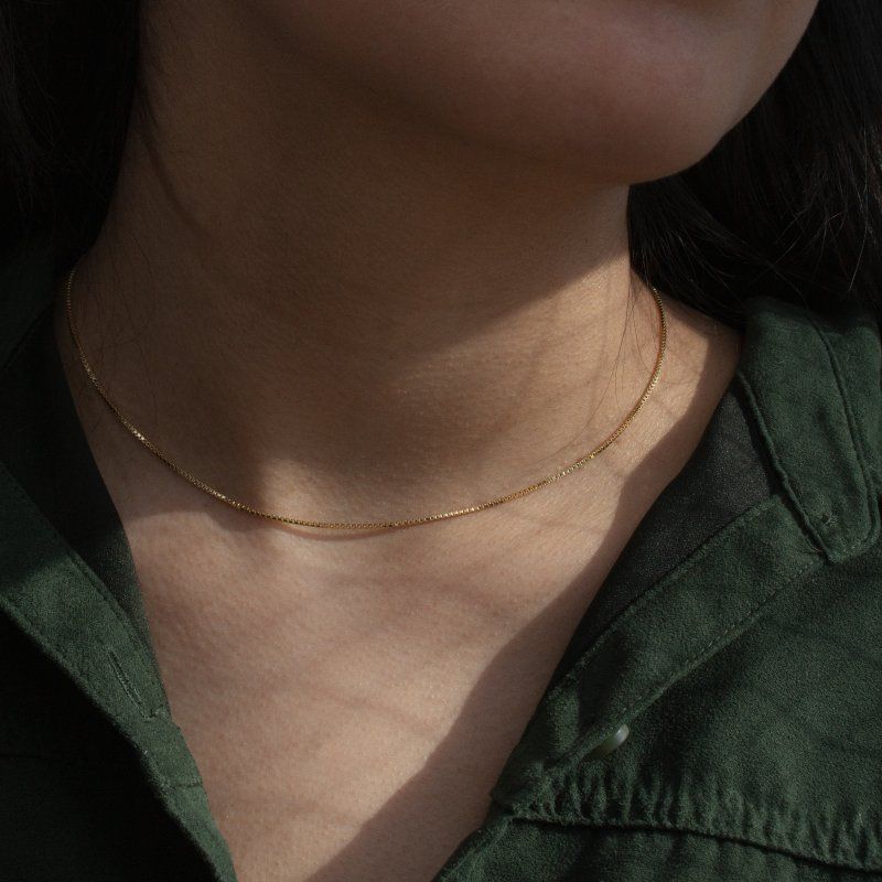 ALESSANDRA- Baby Box Chain Necklace