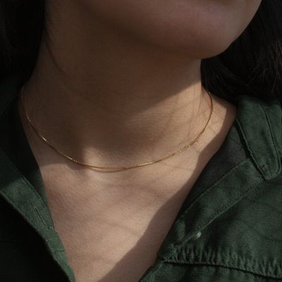 ALESSANDRA- Baby Box Chain Necklace