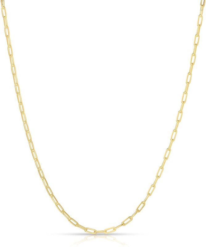 MATHILDE- Gold Vermeil Paperclip Necklace