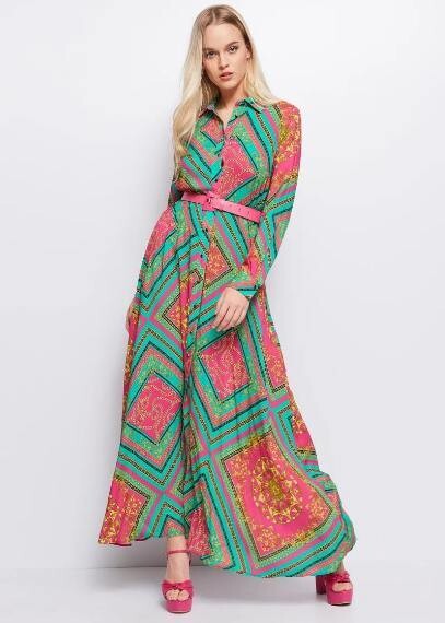 Vestido largo camisero